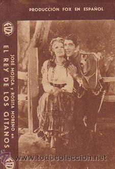 Flyers Publicitaires de Films Anciens: EL REY DE LOS GITANOS - Teatro Circo de Orihuela (Alicante) - Director: Frank Strayer - Actores: Jos