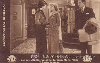 Flyers Publicitaires de Films Anciens: YO, TU Y ELLA - Teatro Circo de Orihuela (Alicante) - Director: John Reinhardt - Actores: Luis Alons