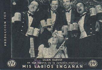 Flyers Publicitaires de Films Anciens: MIS LABIOS ENGA&Ntilde;AN - Teatro Circo de Orihuela (Alicante) - Director: John Blystone - Actores: Lilian