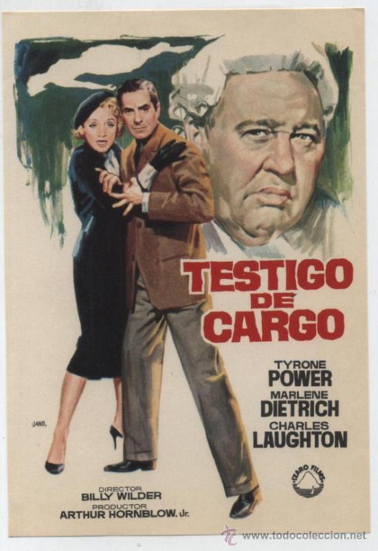 Cine: Testigo de cargo. Sencillo de Izaro Films. &iexcl;IMPECABLE! - Foto 1