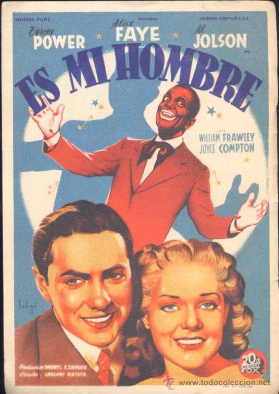 Foglietti di film di film antichi di cinema: FOLLETO PUBLICITARIO DE LA PEL&Iacute;CULA DE CINE: .- ES MI HOMBRE.-