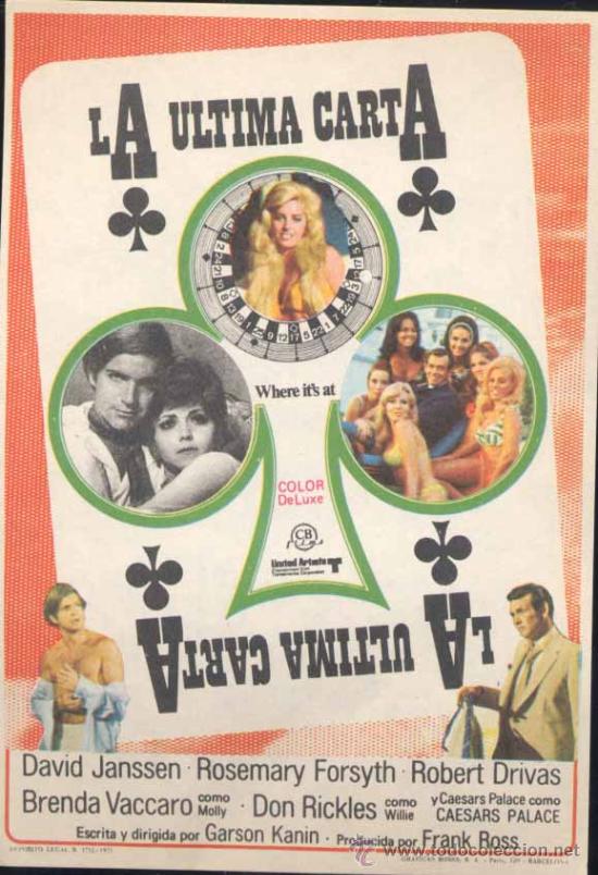 Foglietti di film di film antichi di cinema: FOLLETO PUBLICITARIO DE LA PEL&Iacute;CULA DE CINE: .- LA &Uacute;LTIMA CARTA.-