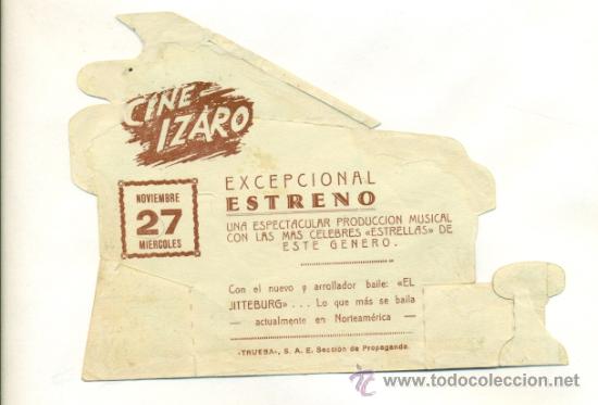 Cine: NOCHE SIN ESTRELLAS  - PROGRAMA ORIGINAL  TROQUELADO CON PUBLICIDAD - - Foto 2