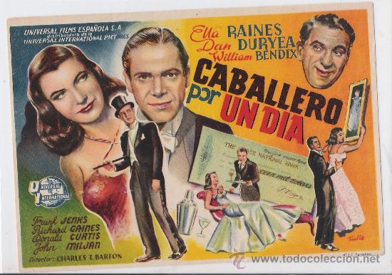Cine: PROGRAMA DE CINE --caballero por un dia ct - Foto 1