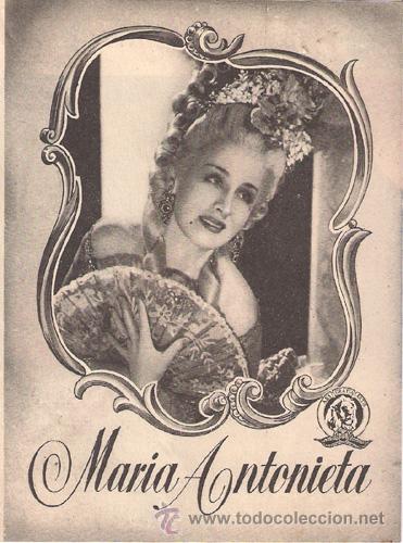 Cine: PR2 MARIA ANTONIETA PROGRAMA DOBLE MGM TYRONE POWER NORMA SHEARER - Foto 1