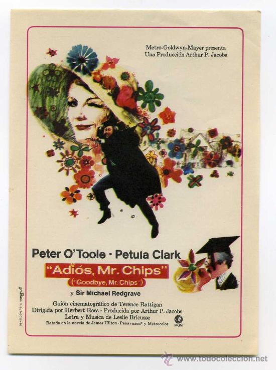 Cine: ADIOS MISTER CHIPS, con Peter OToole. - Foto 1