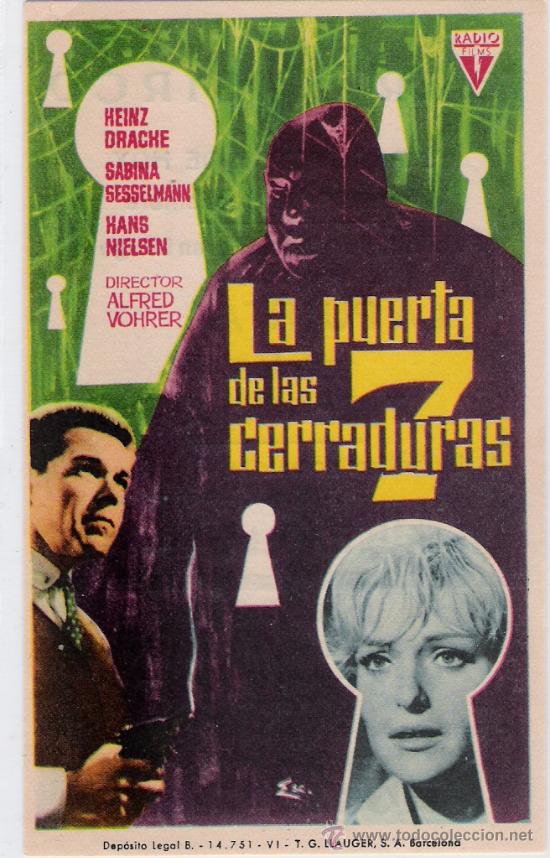 Foglietti di film di film antichi di cinema: la puerta de las 7 cerraduras--85