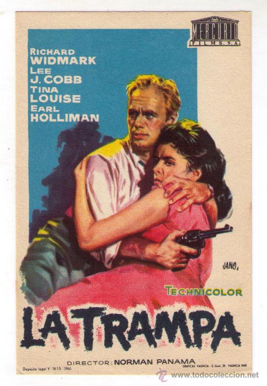 Kino: LA TRAMPA - RICHARD WIDMARK - A&Ntilde;O 1959 - SIN PUBLICIDAD EN EL REVERSO