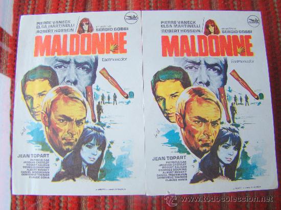Cine: MALDONNE, ELSA MARTINELLI, ROBERT HOSSEIN, LOTE DE 2 PROGRAMAS. S/P. - Foto 1