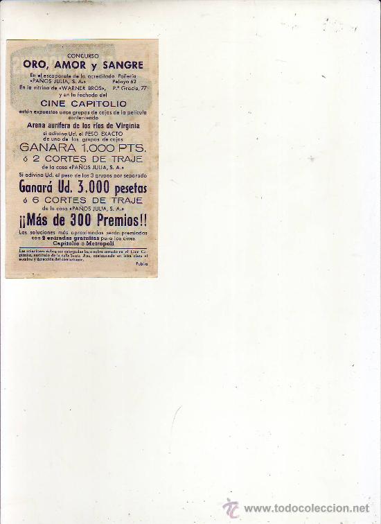 Cine: oro amor y sangre - c p - Foto 2