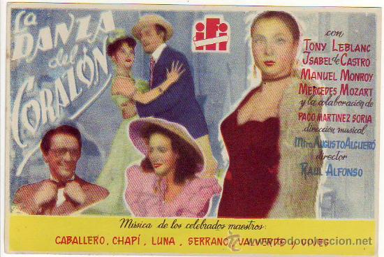 Foglietti di film di film antichi di cinema: la danza del corazon
