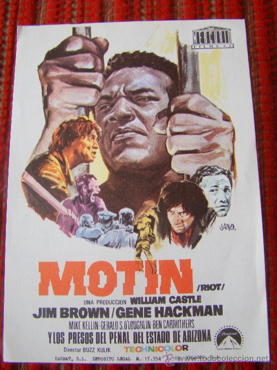 Cine: MOTIN, GENE HACKMAN, JIM BROWN, S/P. - Foto 1