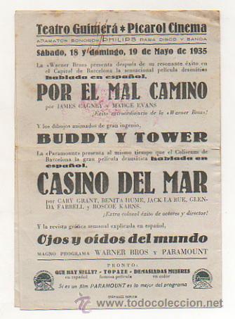 Cine: CASINO DEL MAR. PICAROL CINEMA. 1935. PROGRAMA DOBLE. - Foto 3