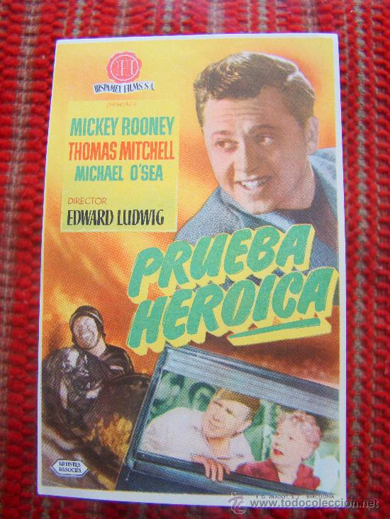 Cine: PRUEBA HEROICA, MICKEY ROONEY, THOMAS MITCHELL , S/P. - Foto 1