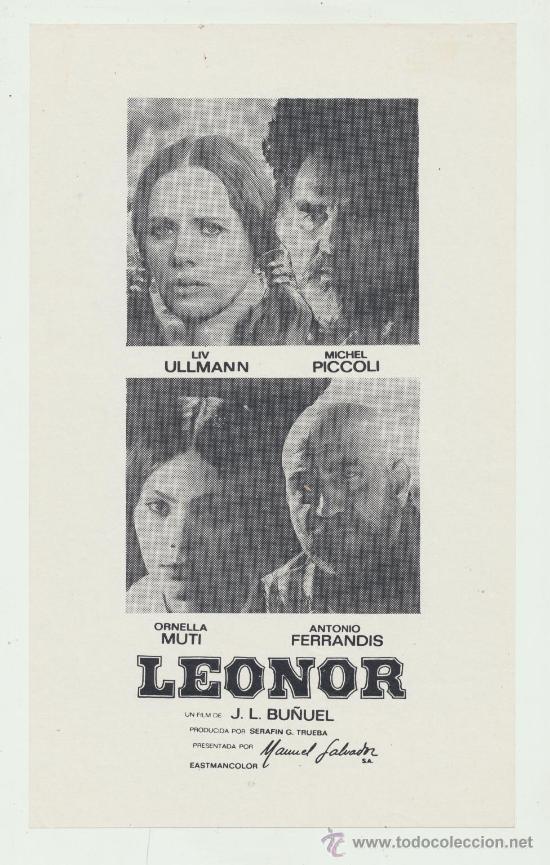 Cine: Leonor. Programa sencillo grande. - Foto 1