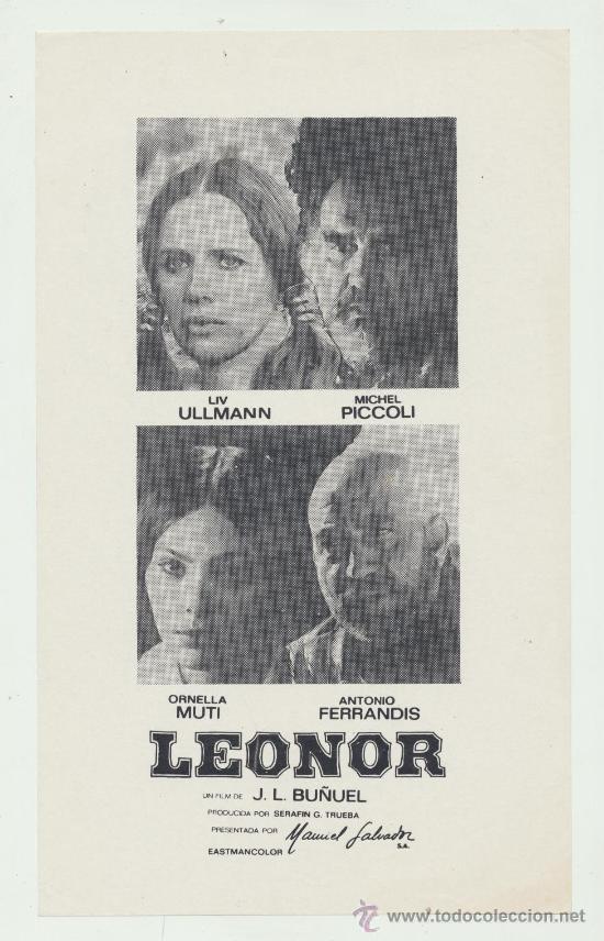 Cine: Leonor. Programa sencillo grande. - Foto 1