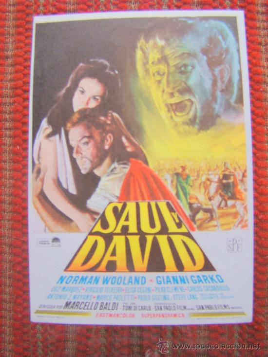 Foglietti di film di film antichi di cinema: SAUL Y DAVID, NORMAN WOOLAND,GIANNI  GARKO. LUZ MARQUEZ. C/P. CINE ATLANTIDA