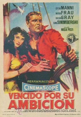 Foglietti di film di film antichi di cinema: VENCIDO POR SU AMBICION