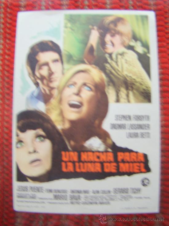 Foglietti di film di film antichi di cinema: UN HACHA PARA LA LUNA DE MIEL. STEPHEN FORSYTH, LAURA BETTI, FEMI BENUSSI. S/P.