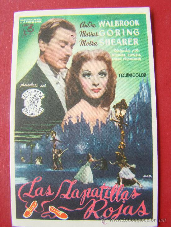 Flyers Publicitaires de Films Anciens: LAS ZAPATILLAS ROJAS, ANTON WALBROOK, MOIRA SHEARER, C/P. CINE MODERNO.
