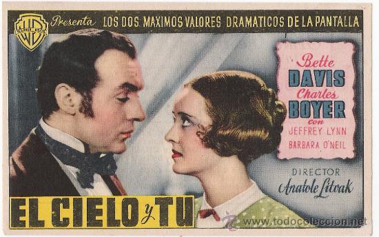 Foglietti di film di film antichi di cinema: el cielo y tu