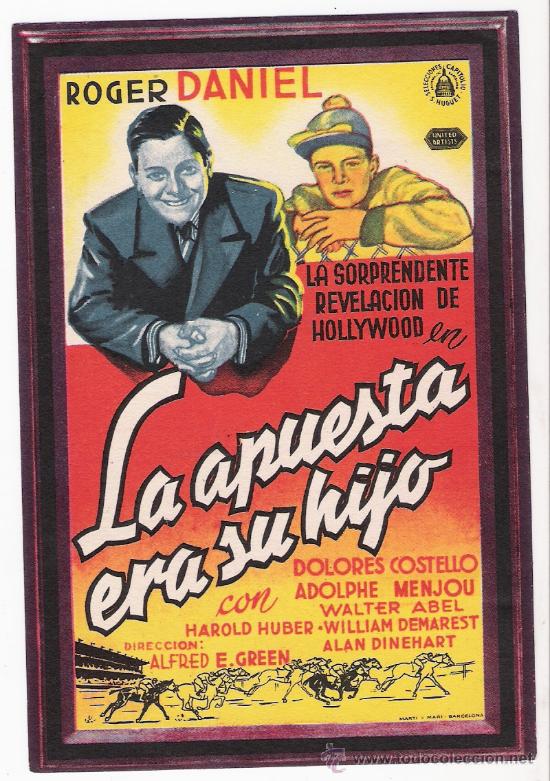 Cine: PROGRAMA DE CINE--la apuesta era su hijo ct - Foto 1