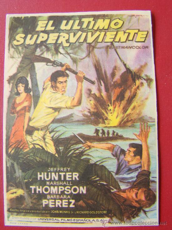 Cine: PROGRAMA. EL ULTIMO SUPERVIVIENTE, JEFFREY HUNTER, MARSCHALL THOMPSON, C/P. CINE PAR&Iacute;S,1965 - Foto 1