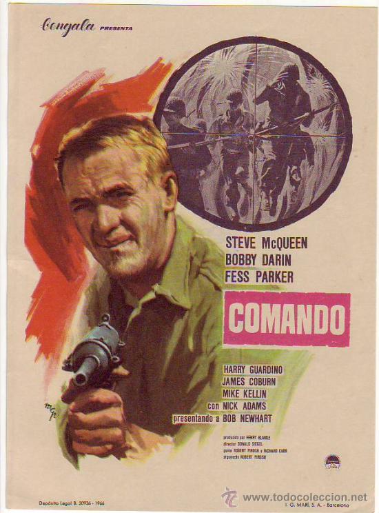 Cine: comando - steve macqueen - bobby darin - fess parker - Foto 1