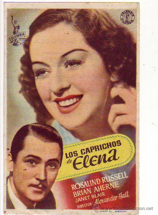 Cine: los caprichos de elena - rosalind russell - brian aherne - c/p