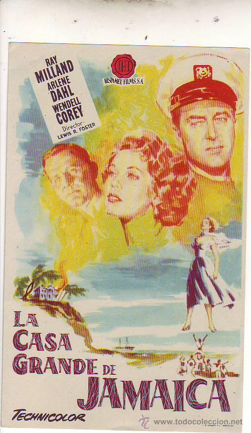Cine: la casa grande de jamaica - ray milland - arlene dahl - wendell corey