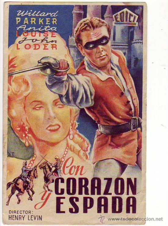 Cine: con corazon y espada - willard parker - anita louise - john loder - Foto 1