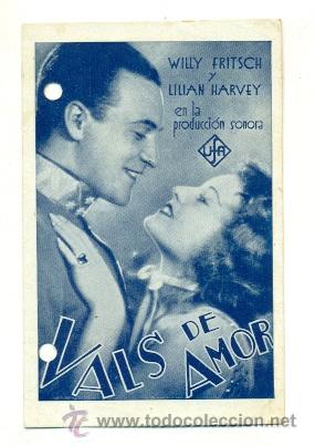 Cine: VALS DE AMOR - PROGRAMA ORIGINAL CON  PUBLICIDAD - - Foto 1