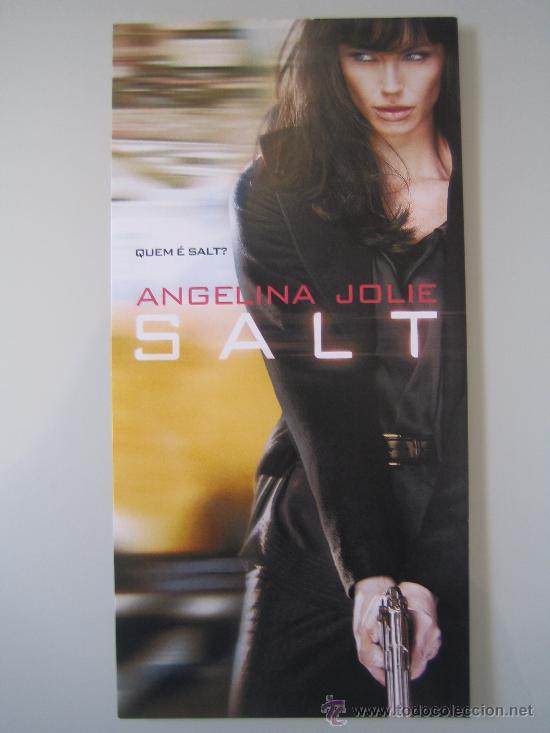 Cine: salt angelina jolie - folleto de mano invitaci&oacute;n al preestreno de la pelicula en portugal