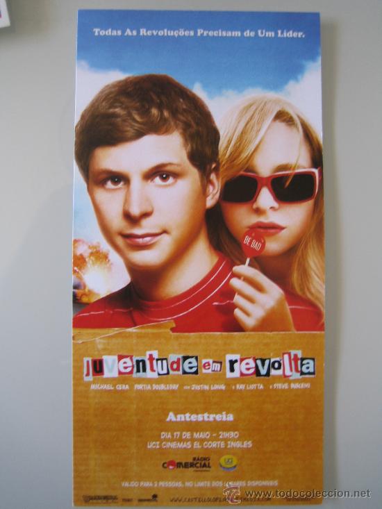 Cine: juventude em revolta - folleto de mano invitaci&oacute;n al preestreno de la pelicula en portugal
