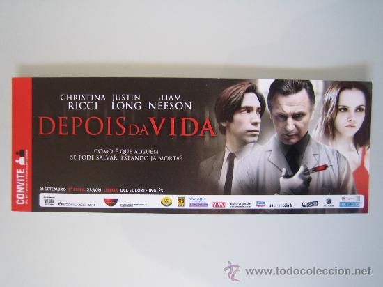 Cine: depois da vida  -folleto de mano invitaci&oacute;n preestreno de la pelicula en portugal
