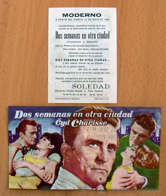 Cine: Dos semanas en otra ciudad - 2 programas diferentes - Con publicidad - Foto 2