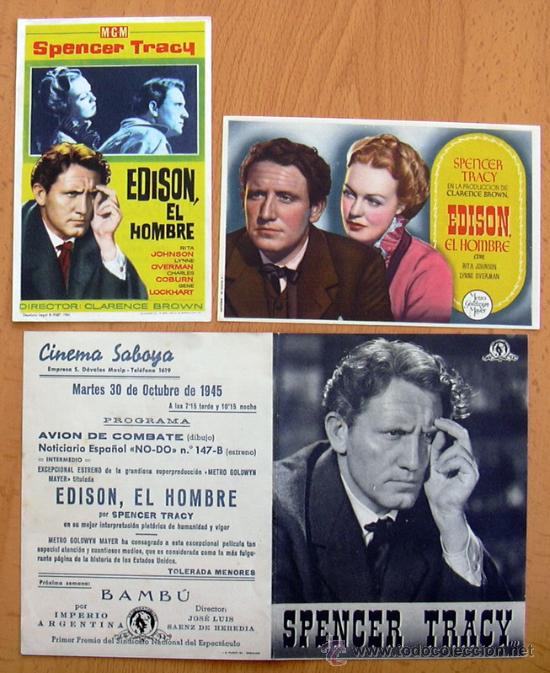 Cinema: Edison el hombre - 3 programas diferentes - Con publicidad