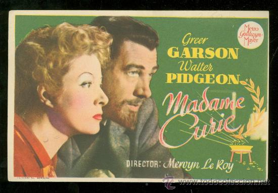Cine: PROGRAMA DE CINE. MADAME CURIE. - Foto 1