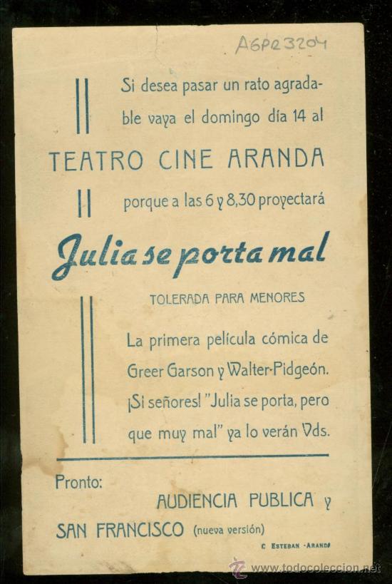 Cine: PROGRAMA DE CINE. JULIA SE PORTA MAL. - Foto 2