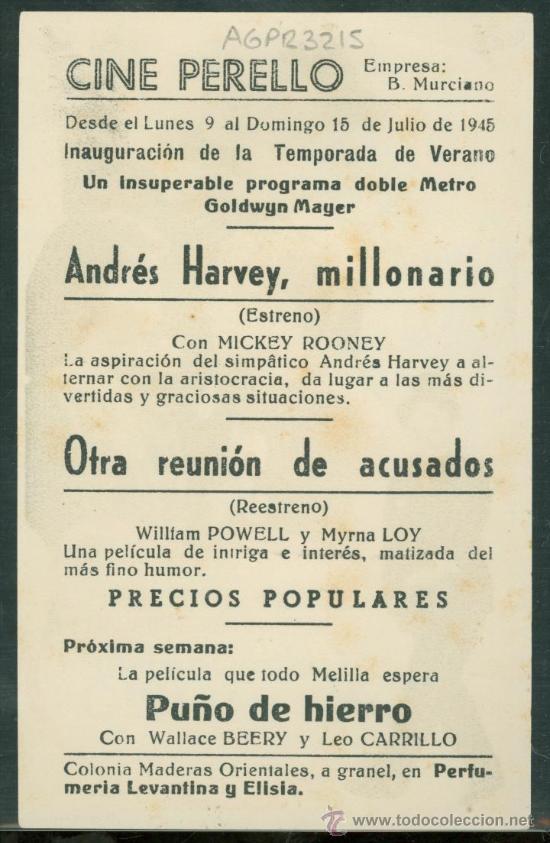 Cine: PROGRAMA DE CINE. ANDRES HARVEY MILLONARIO. - Foto 2