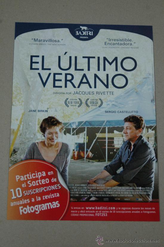 Cine: el ultimo verano - programa de mano original - Foto 1