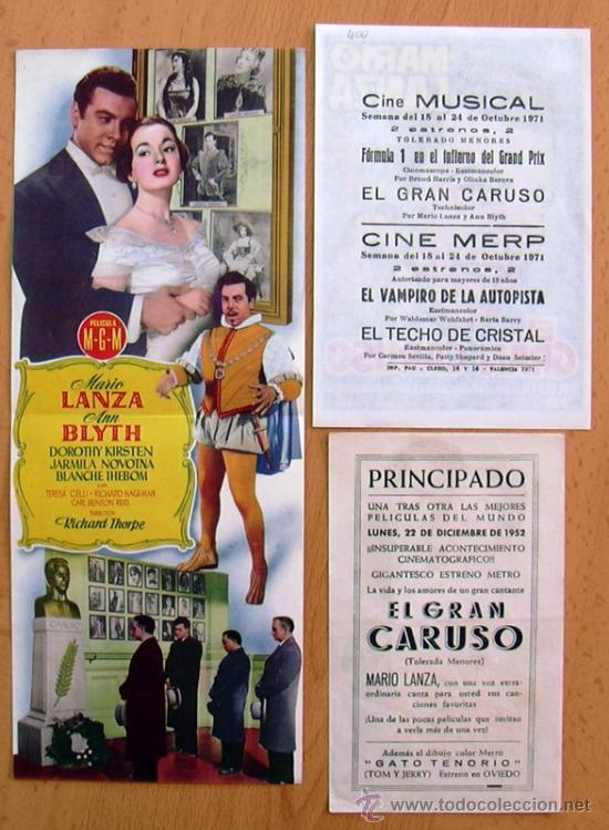 Cine: El gran Caruso - 3 programas diferentes - Con Publicidad - Foto 2