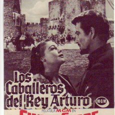  Foglietti di film di film antichi di cinema: LOS CABALLEROS DEL REY ARTURO - ROBERT TAYLOR - AVA GARDNER - MEL FERRER - PROGRAMA DOBLE. Lote 26047938
