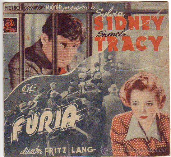 Cine: furia - sylvia sidney - spencer tracy - programa doble - Foto 1