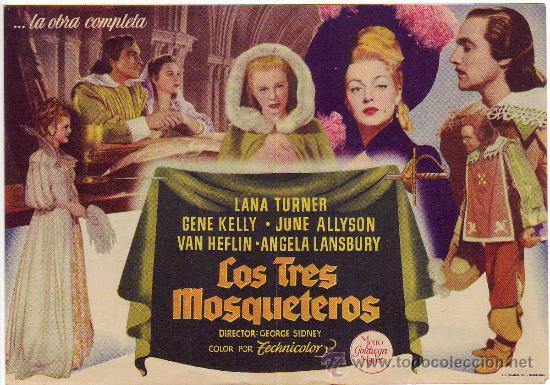 Cine: los tres mosqueteros - lana turner - programa doble - Foto 2
