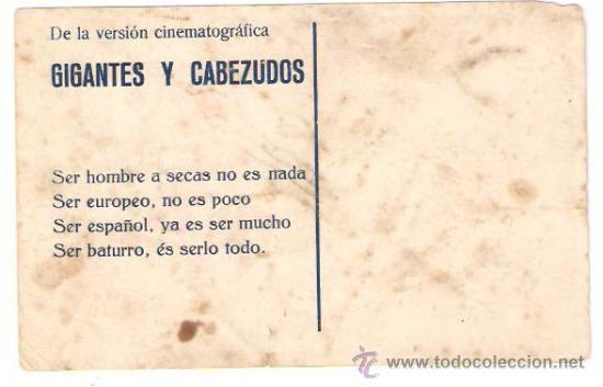 Cine: GIGANTES Y CABEZUDOS, VERSION MUDA. - Foto 2