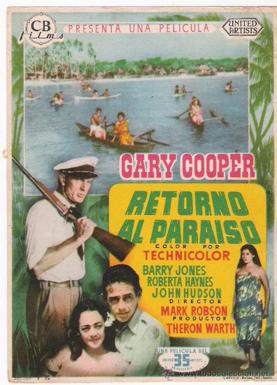 Flyers Publicitaires de Films Anciens: retorno al paraiso