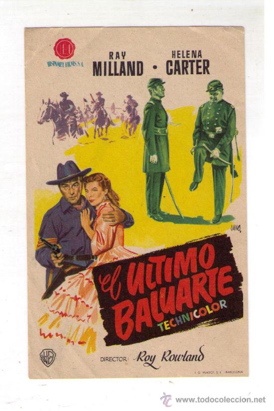 Cine: PROGRAMA DE CINE - EL &Uacute;LTIMO BALUARTE - RAY MILLAND - A&Ntilde;O 1.952 - SIN PUBLICIDAD - Foto 1