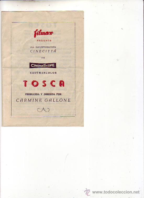 Cine: tosca - programa doble - Foto 1