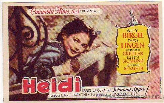 Cine: heidi - willy birgel - theo lingen